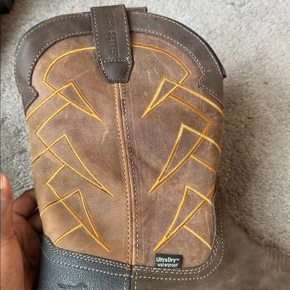 Irish Setter Two Harbors 11-Inch Waterproof Pull-On Work Boots SIZE 10.5